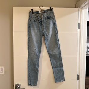 High waisted skinny jeans